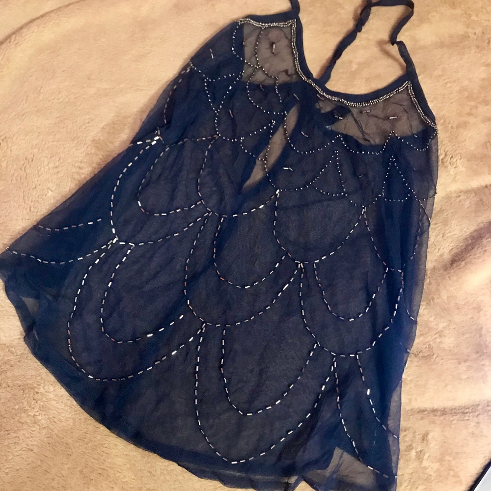 Embellished Sheer Top
